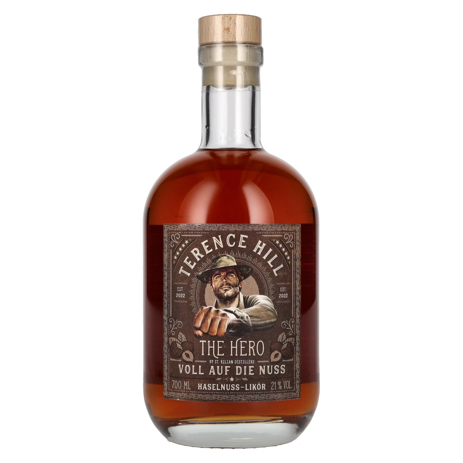 Terence Hill THE HERO Full On The Nut Hazelnut Liqueur 21% Vol. 0.7l