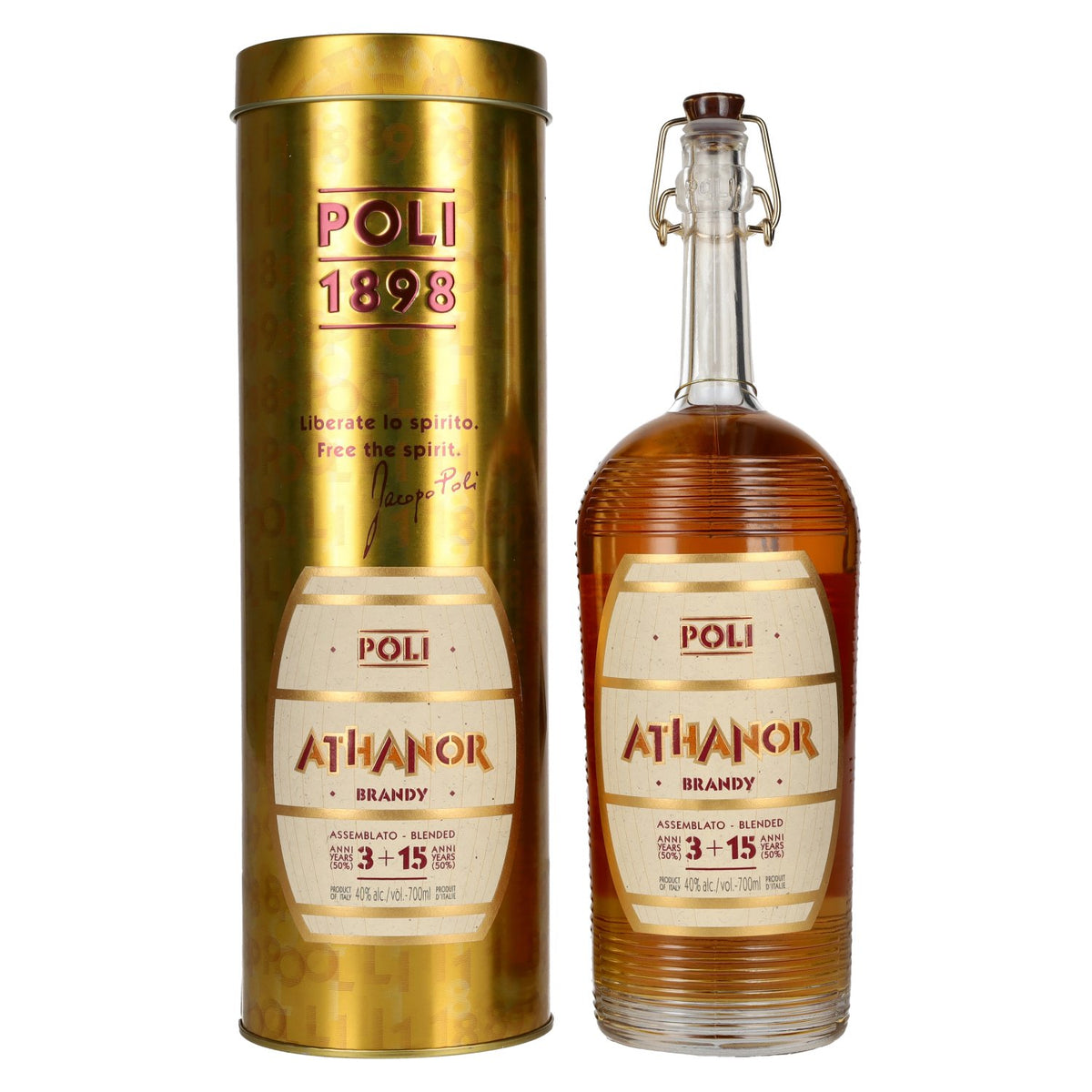 Poli Brandy ATHANOR 40% Vol. 0,7l in Tinbox