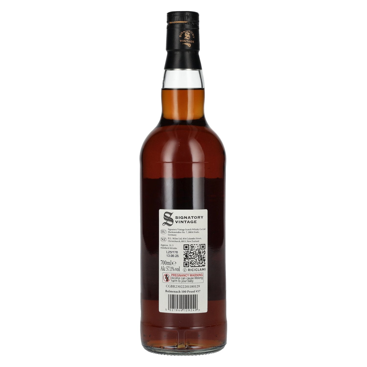 Signatory Vintage 100 Proof Edition BALMENACH 9 Years Old Single Malt #57 2016 57.1% Vol. 0.7l