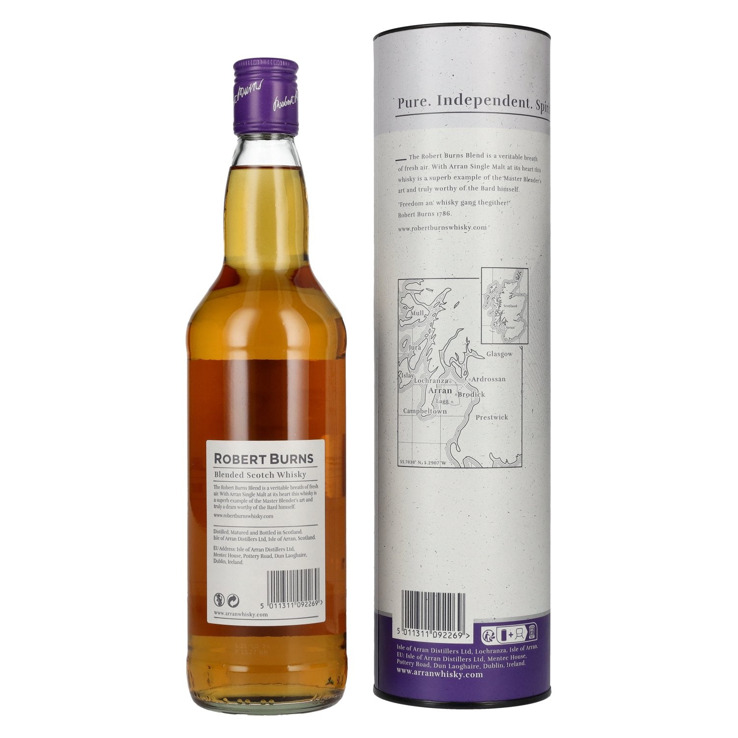 Arran ROBERT BURNS Blended Scotch Whisky 40% Vol. 0,7l in Geschenkbox