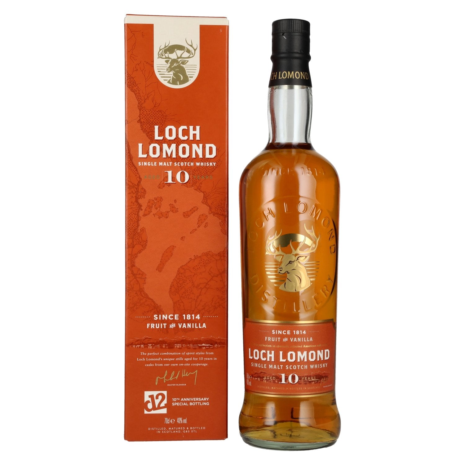 Loch Lomond 10 Years Old Single Malt Fruit and Vanilla Whisky 40% Vol. 0.7L in Gift Box