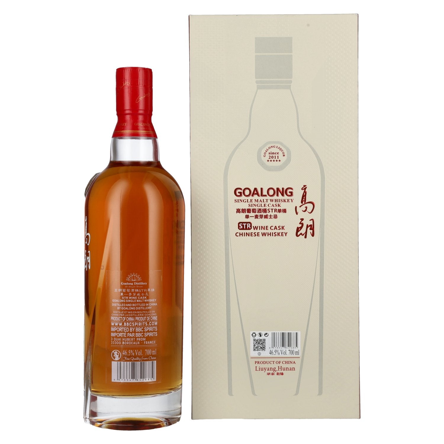 GOALONG Single Malt STR WINE CASK Chinese Whisky 46,5% Vol. 0,7l in Geschenkbox