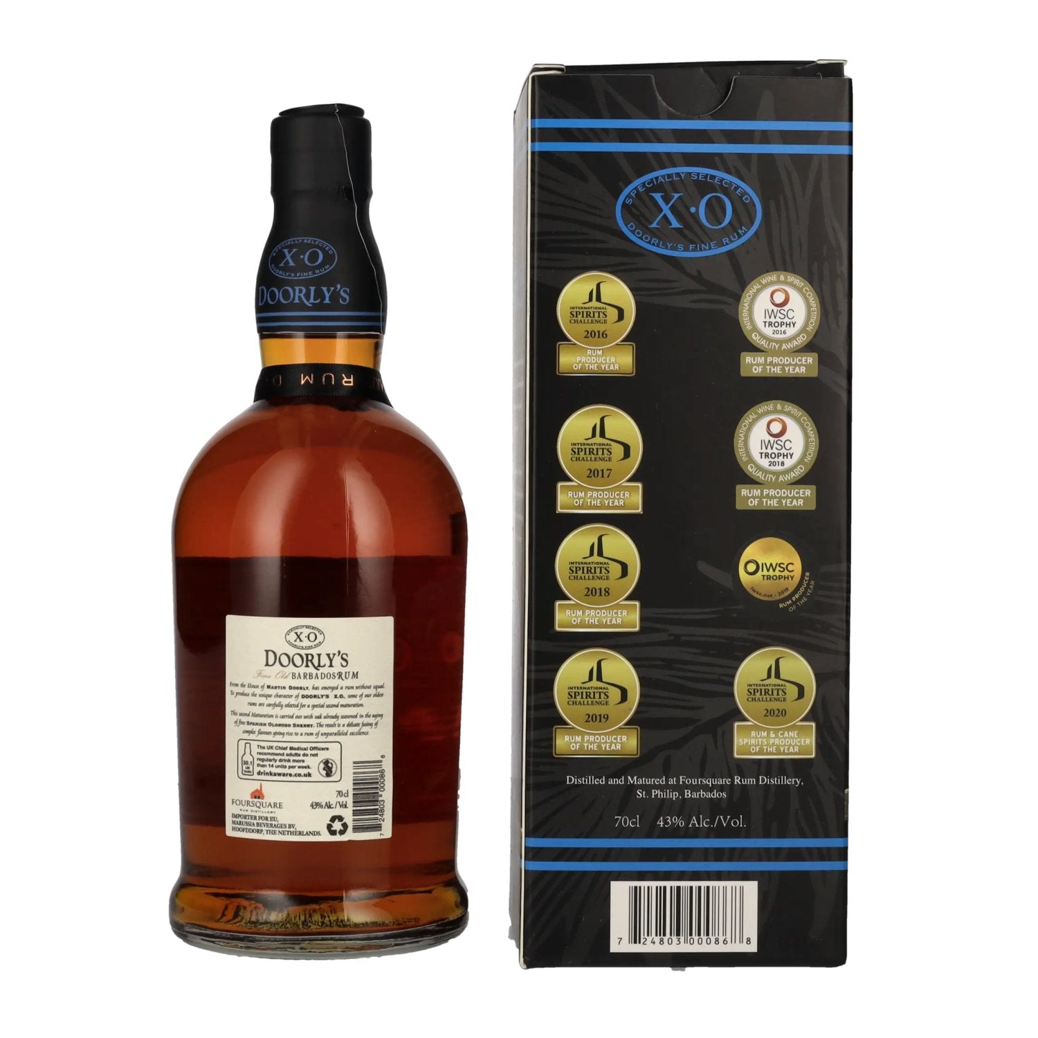Doorly's XO Fine Old Barbados Rum 43% Vol. 0.7l in gift box