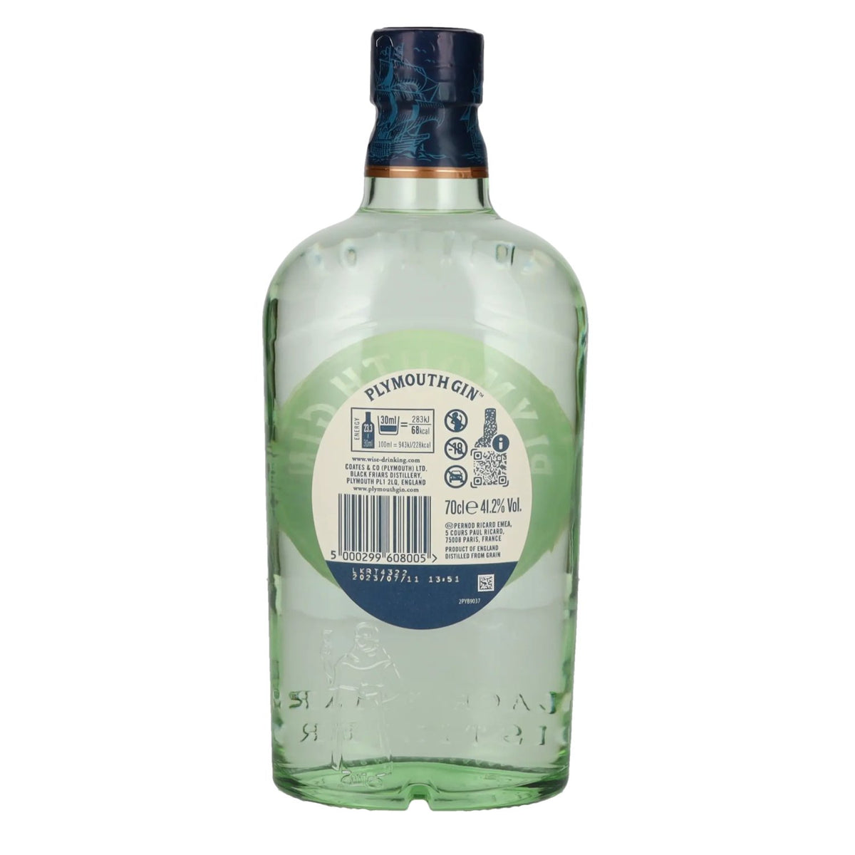 Plymouth Original Strength Dry Gin 41.2% ABV 0.7l