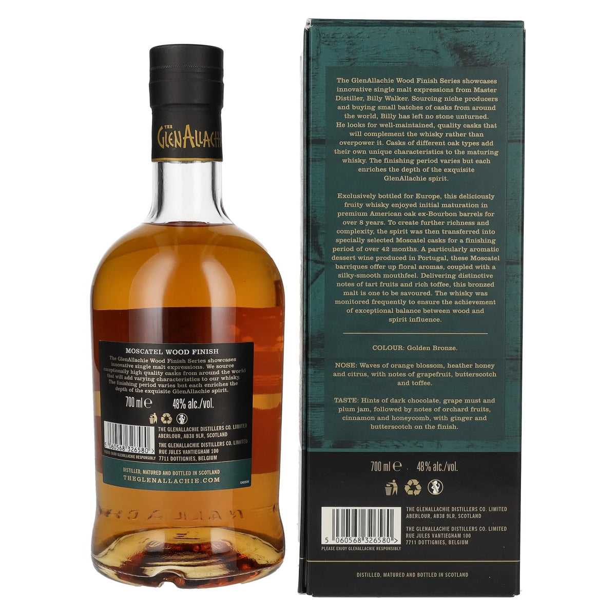 The GlenAllachie 12 Years Old MOSCATEL WOOD FINISH 48% Vol. 0.7l in Gift Box