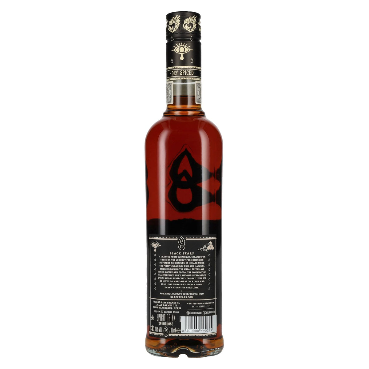 Black Tears Dry Spiced Spirit Drink 40% ABV 0.7l