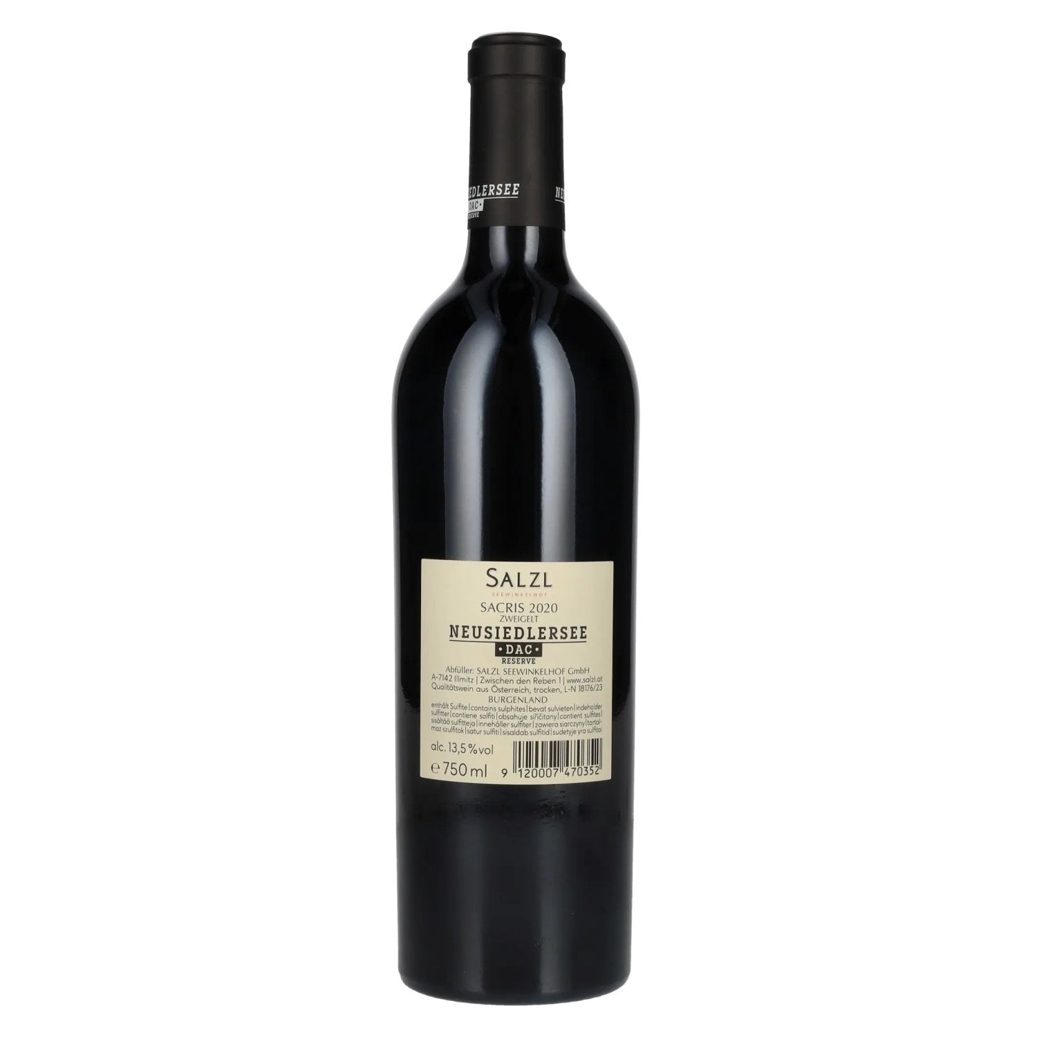 Salzl Sacris Zweigelt Reserve Neusiedlersee DAC 2020 13.5% Vol. 0.75L
