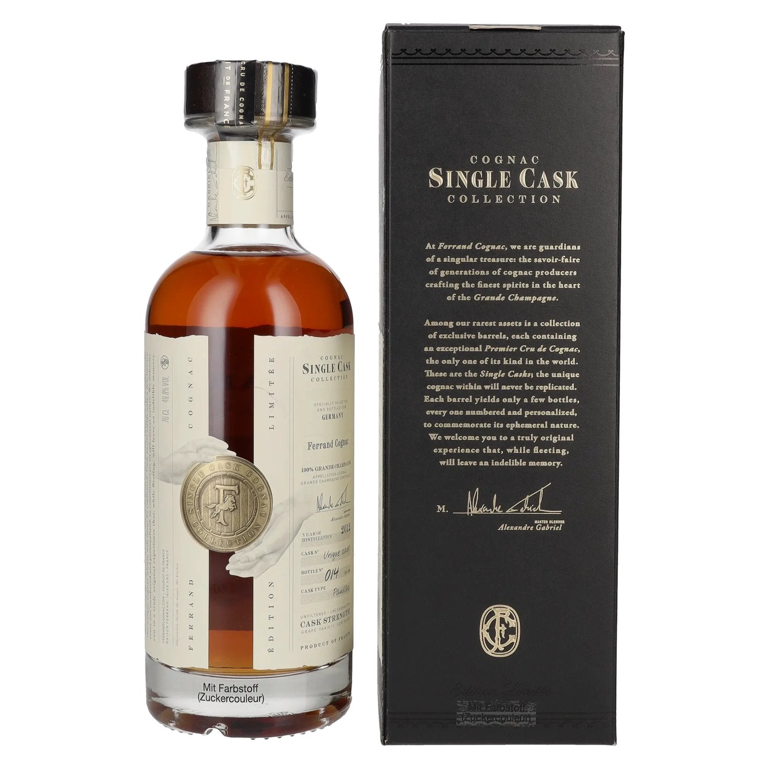 Cognac Ferrand SINGLE CASK Collection Vintage 2012 49,8% Vol. 0,7l in Geschenkbox