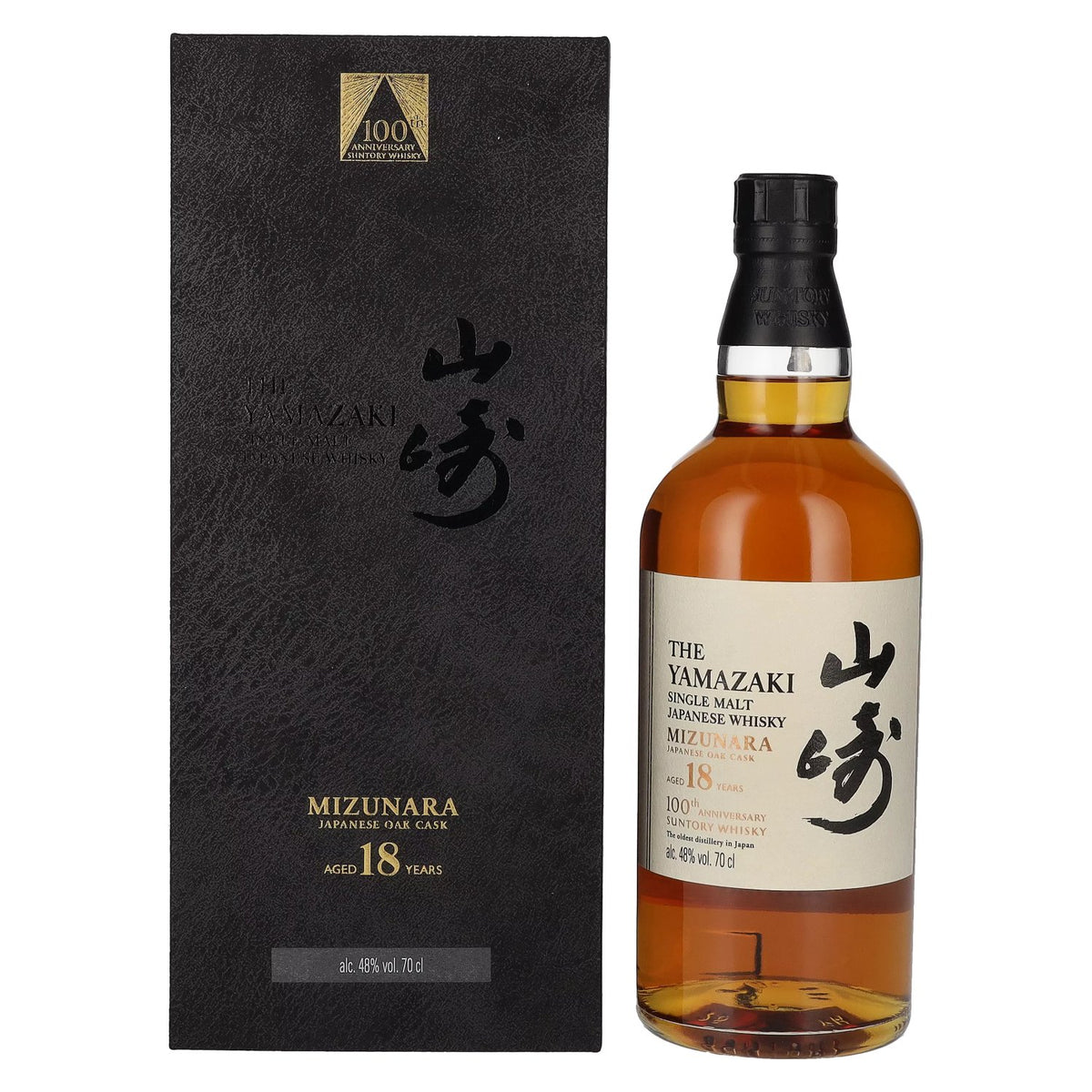 Suntory The Yamazaki 18 Years Old 100th Anniversary Single Malt Mizunara Japanese Oak Cask 48% Vol. 0.7l in Gift Box