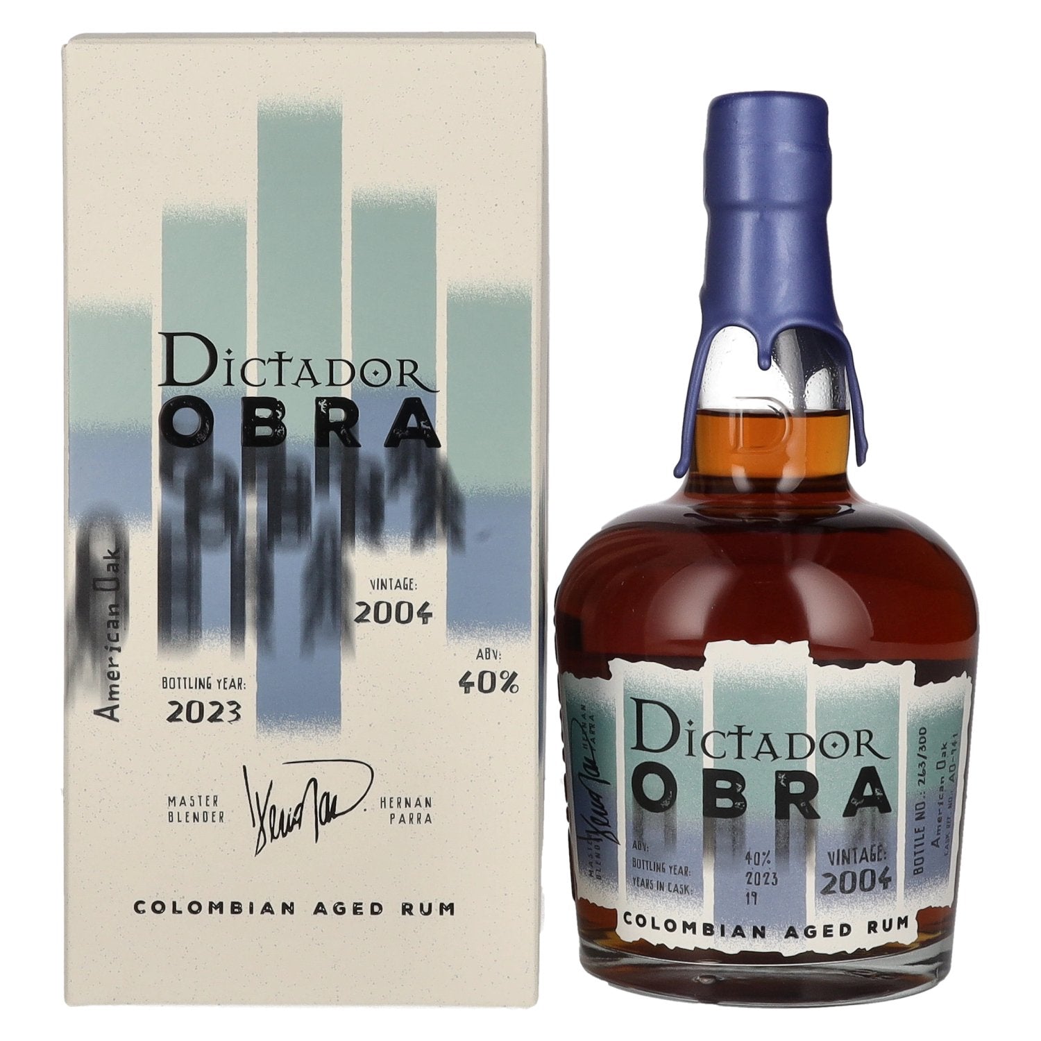Dictador OBRA VINTAGE 19 Years Old AMERICAN OAK CASK Rum 2004 40% Vol. 0.7l in gift box