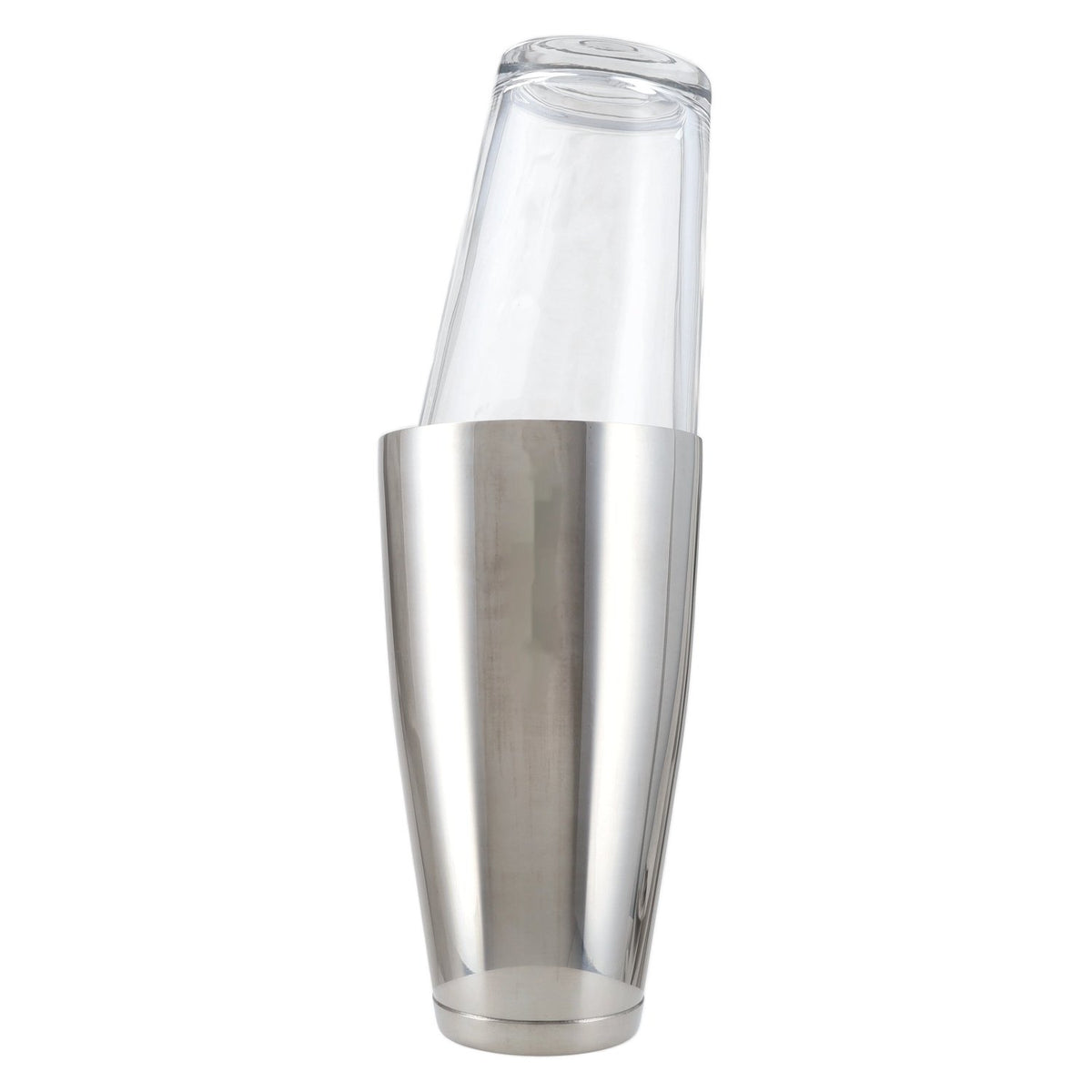 APS Boston Shaker, silver, 2-piece set with glass