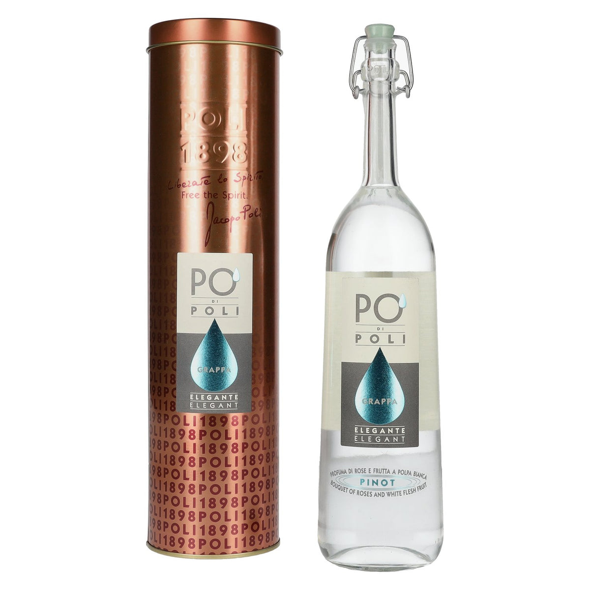Poli Po' Di Poli Grappa Elegante 40% Vol. 0.7l in Tin Box