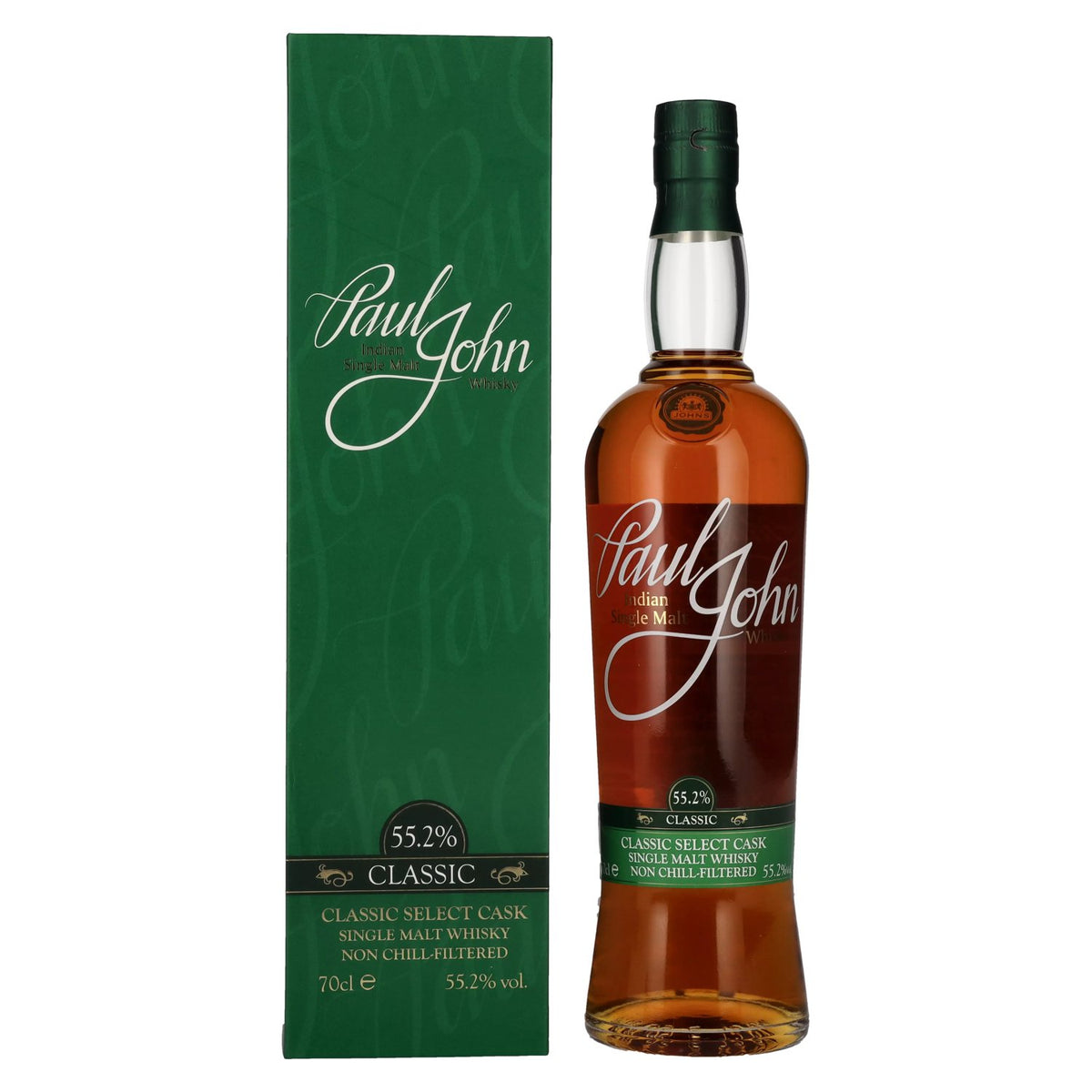 Paul John CLASSIC Select Cask Indian Single Malt Whisky 55.2% Vol. 0.7l in Gift Box