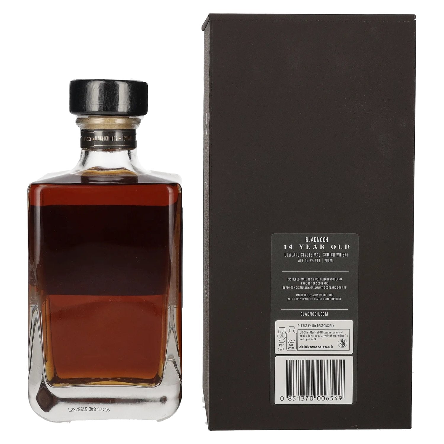 Bladnoch 14 Years Old Lowland Single Malt Oloroso Sherry Cask 46,7% Vol. 0,7l in Geschenkbox