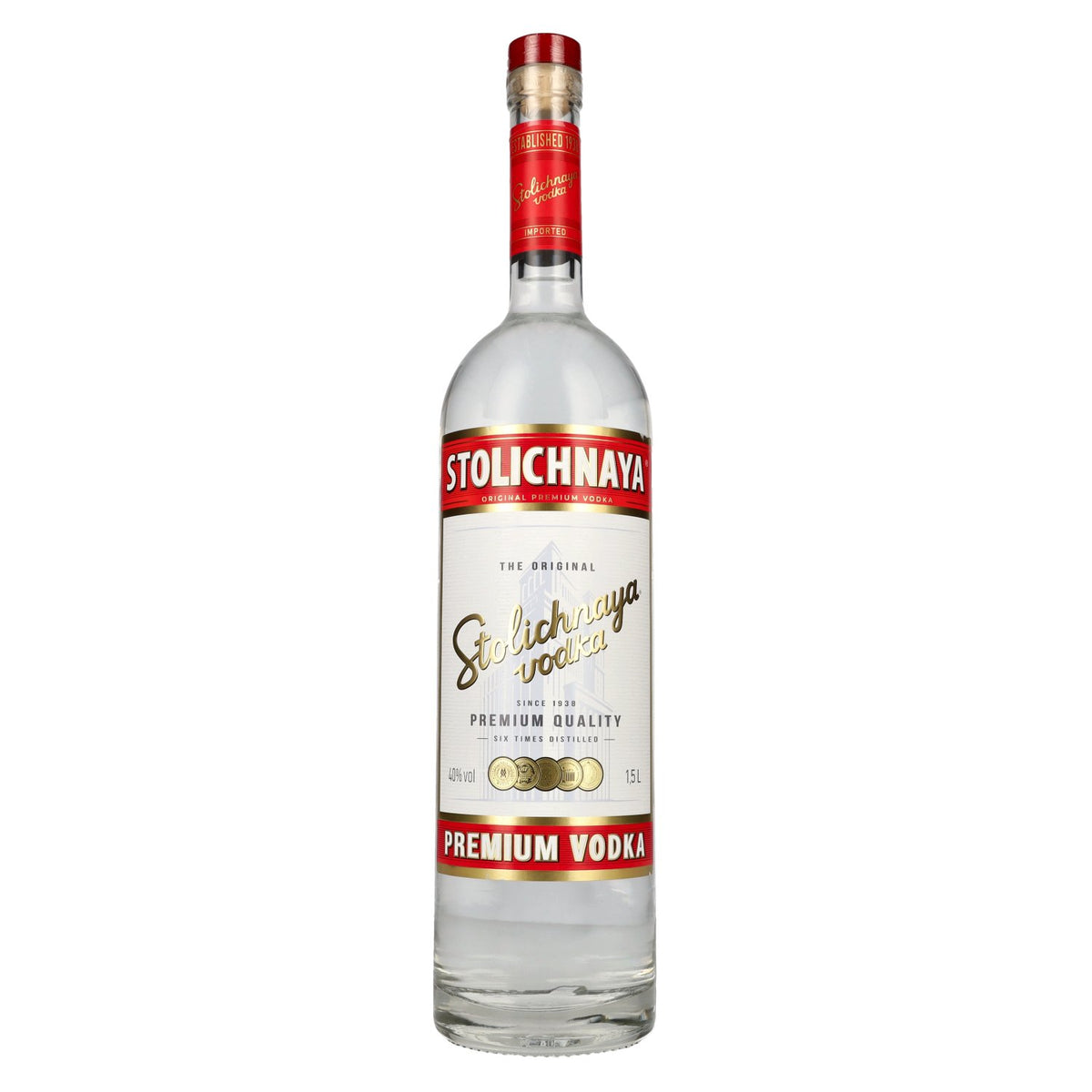Stolichnaya Premium Vodka FKP 40% Vol. 1,5l