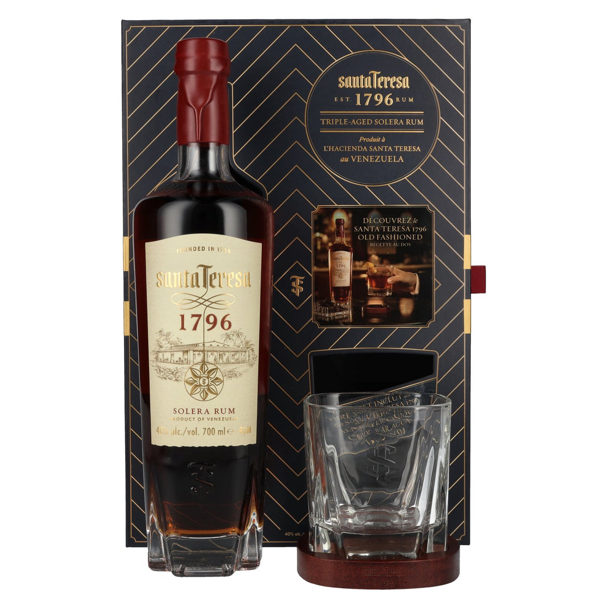 Santa Teresa 1796 Solera Rum 40% Vol. 0.7l in Gift Box with Glass