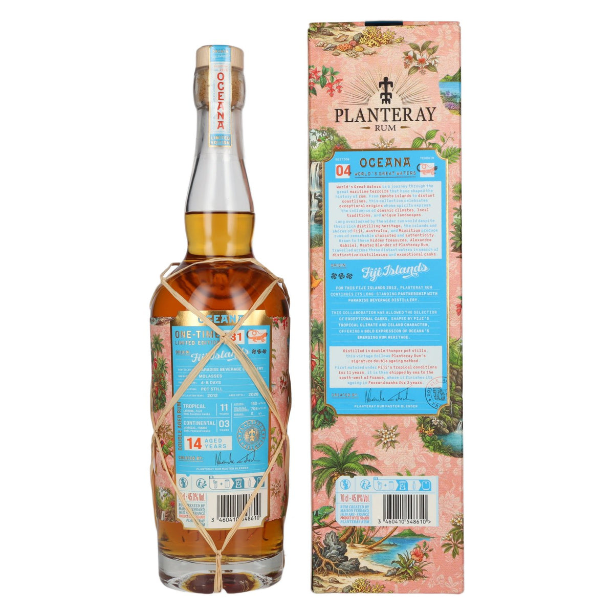 Planteray Rum FIJI ISLANDS ONE-TIME Oceana Collection Limited Edition 2012 45% vol. 0.7 l in a gift box