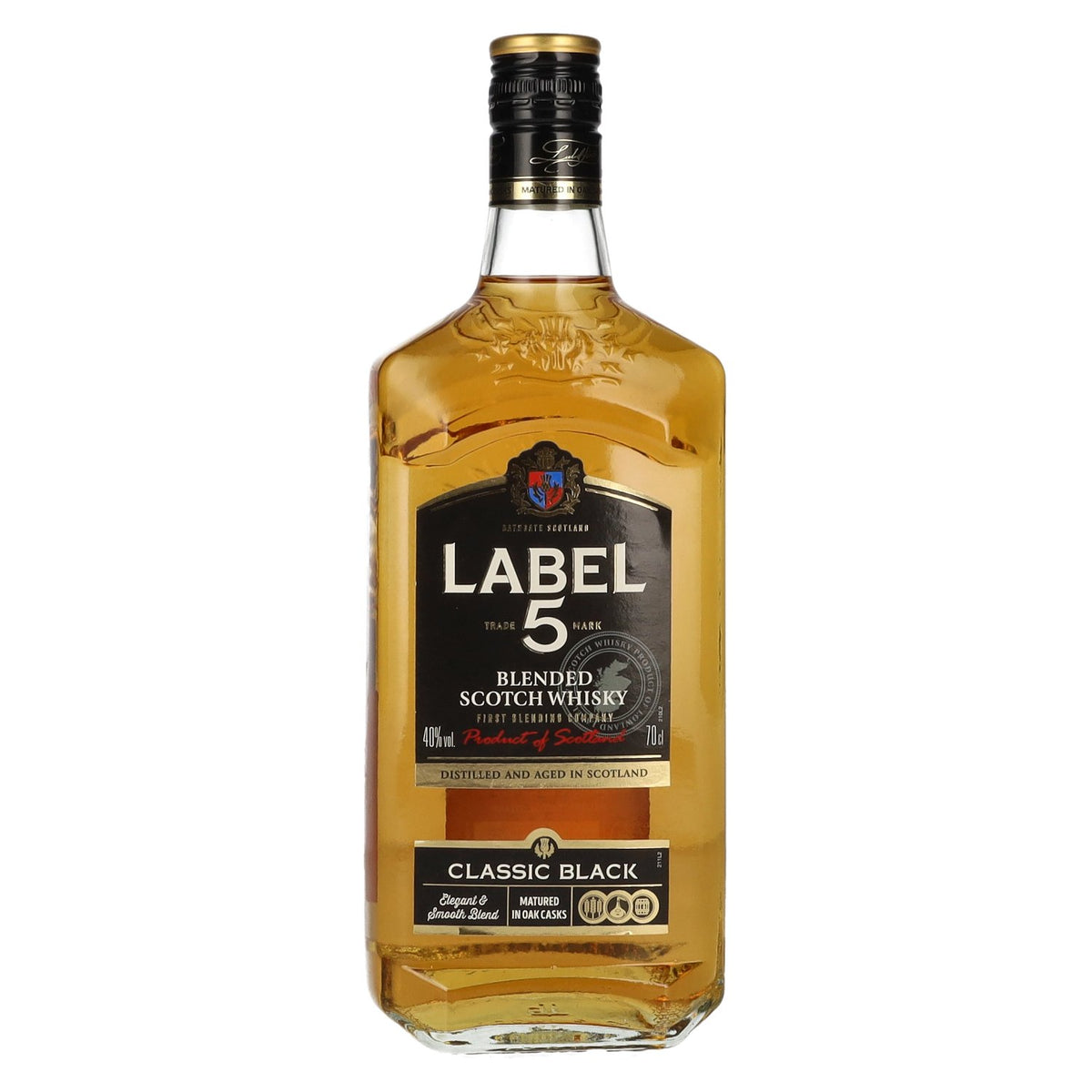 Label 5 Classic Black Blended Scotch Whisky 40% Vol. 0.7l