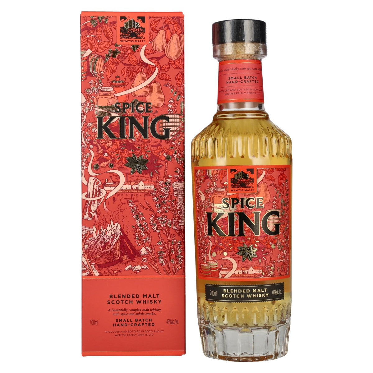 Wemyss Malts SPICE KING Blended Malt Scotch Whisky 46% Vol. 0.7l in gift box