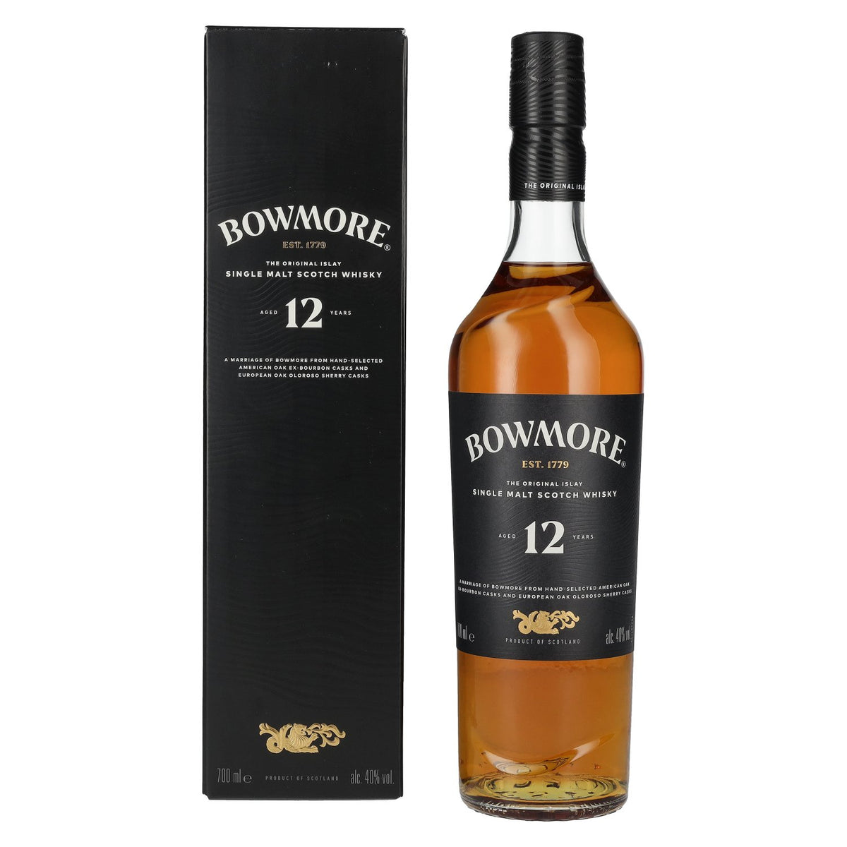 Bowmore 12 Years Old Islay Single Malt 40% vol. 0.7 l in a gift box