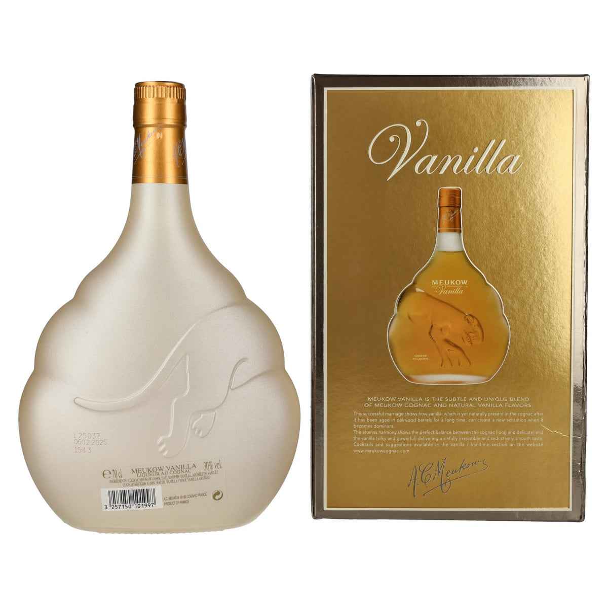 Meukow Vanilla Liqueur au Cognac 30% vol. 0.7 l in a gift box