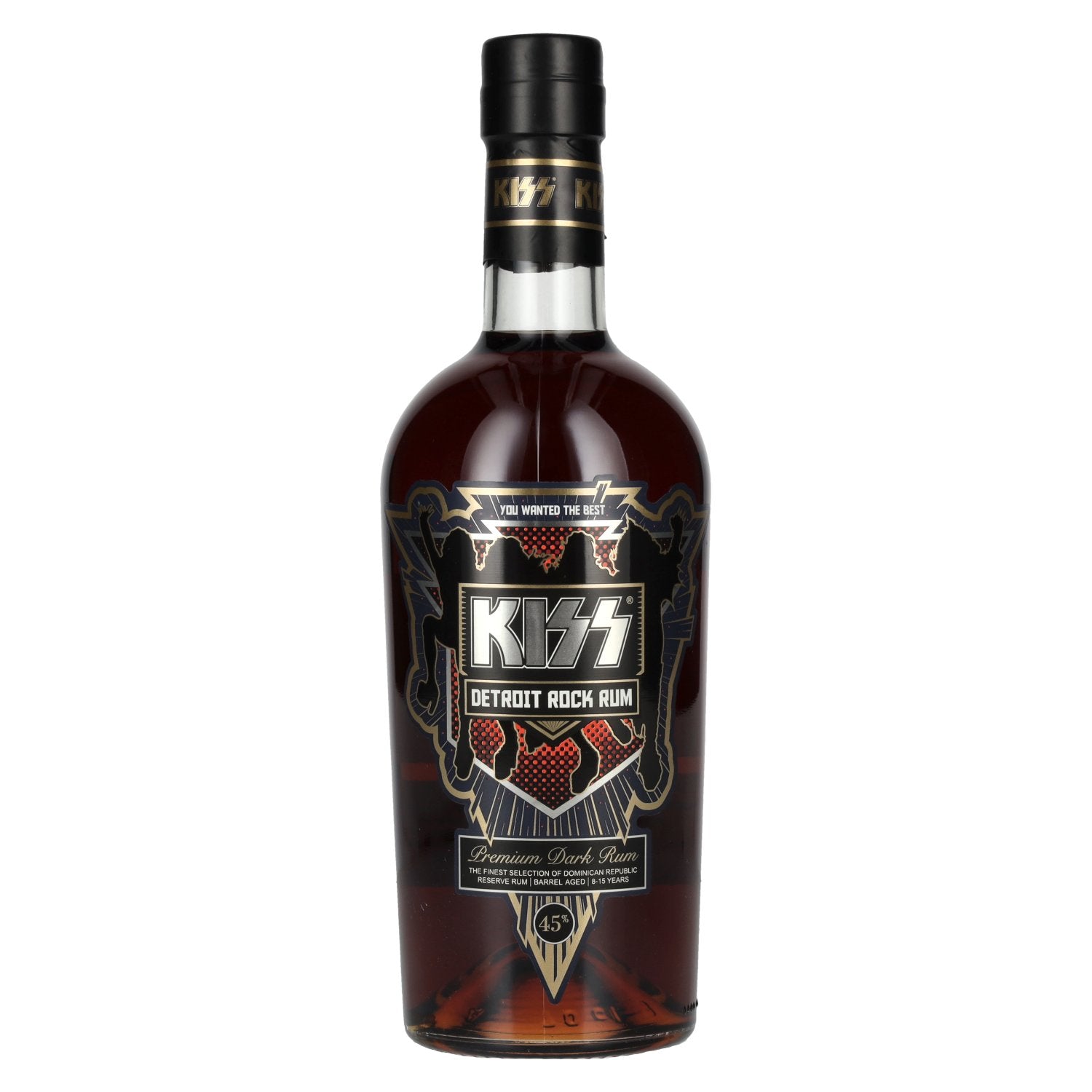Kiss Detroit Rock Premium Dark Rum 45% Vol. 0.7l