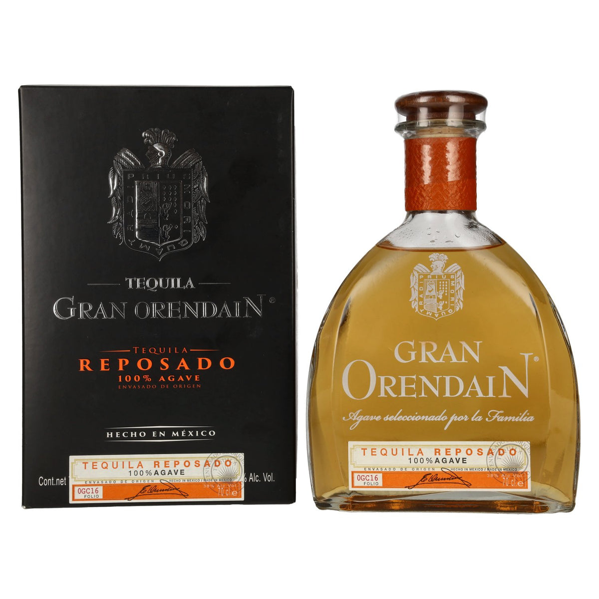 Gran Orendain Tequila REPOSADO 100% Agave 38% Vol. 0.7l in gift box
