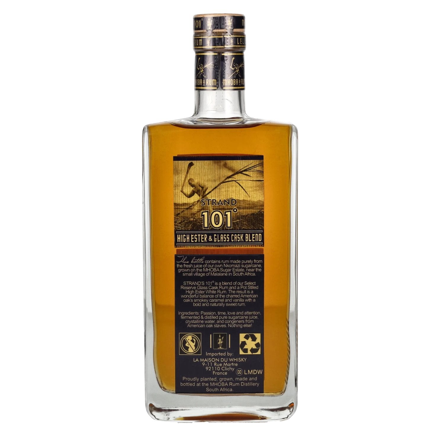 Mhoba Rum STRAND 101° High Ester & Glass Cask Blend 58% Vol. 0.7l