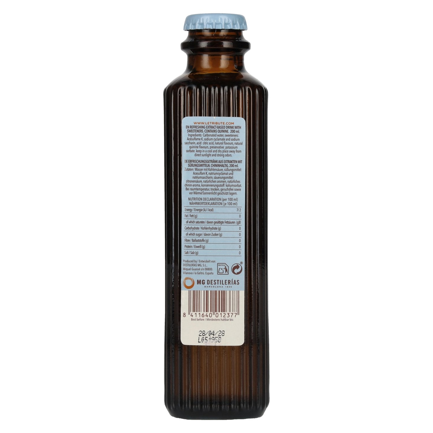 Le Tribute Tonic Water Zero 24x0,2l