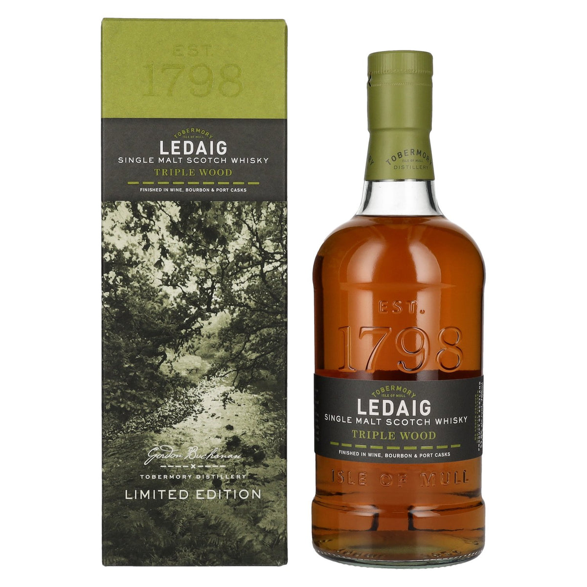 Ledaig Triple Wood Single Malt Scotch Whisky Limited Edition 53.8% Vol. 0.7l in Gift Box