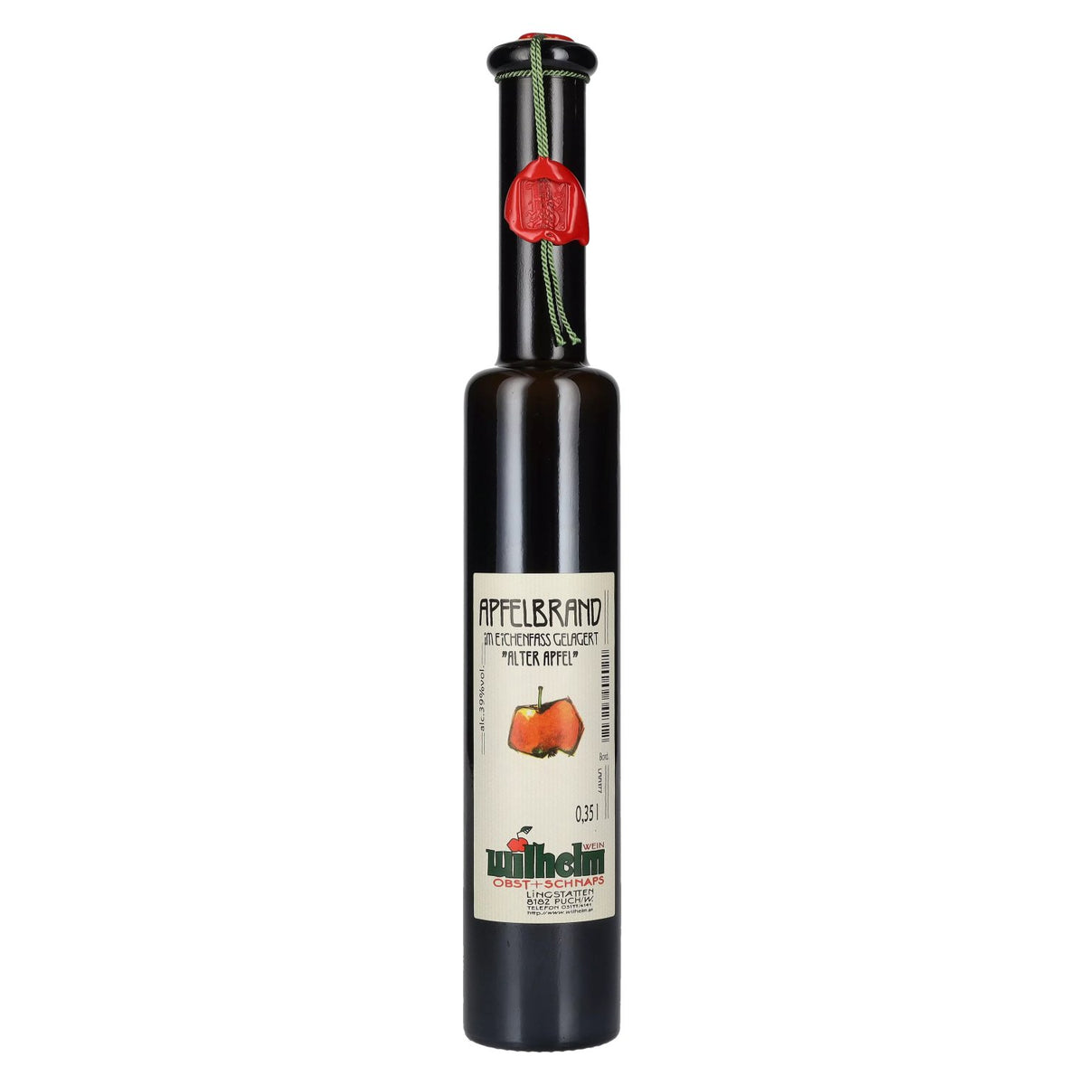 Wilhelm Apple Brandy Oak Barrel Aged 39% Vol. 0.35l
