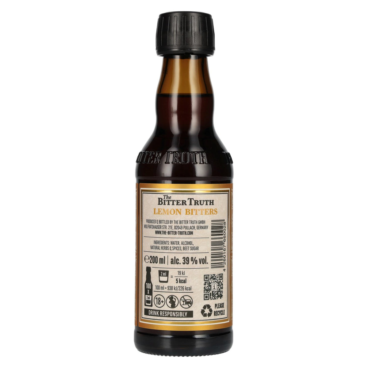The Bitter Truth Lemon Bitters 39% ABV 0.2 l