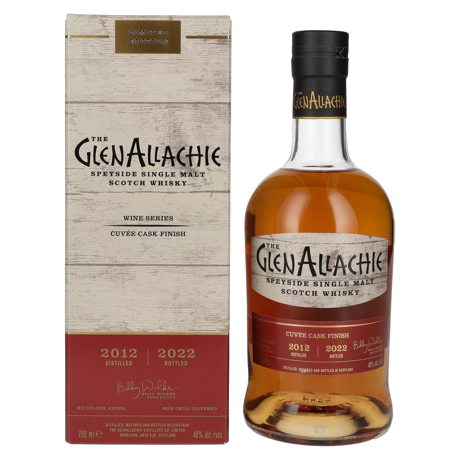 The GlenAllachie WINE SERIES Cuvée Cask Finish 2012 48% Vol. 0.7l in Gift Box