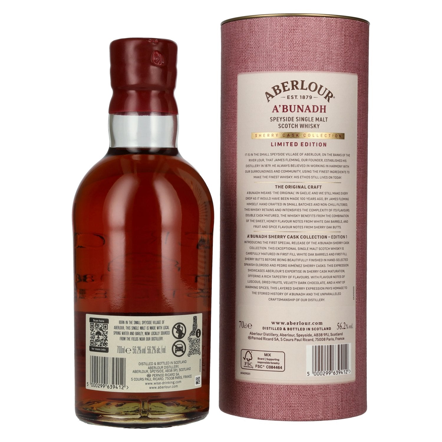 Aberlour A'BUNADH Original Cask Strength Sherry Cask Collection Limited Edition 1 56,2% Vol. 0,7l in Geschenkbox