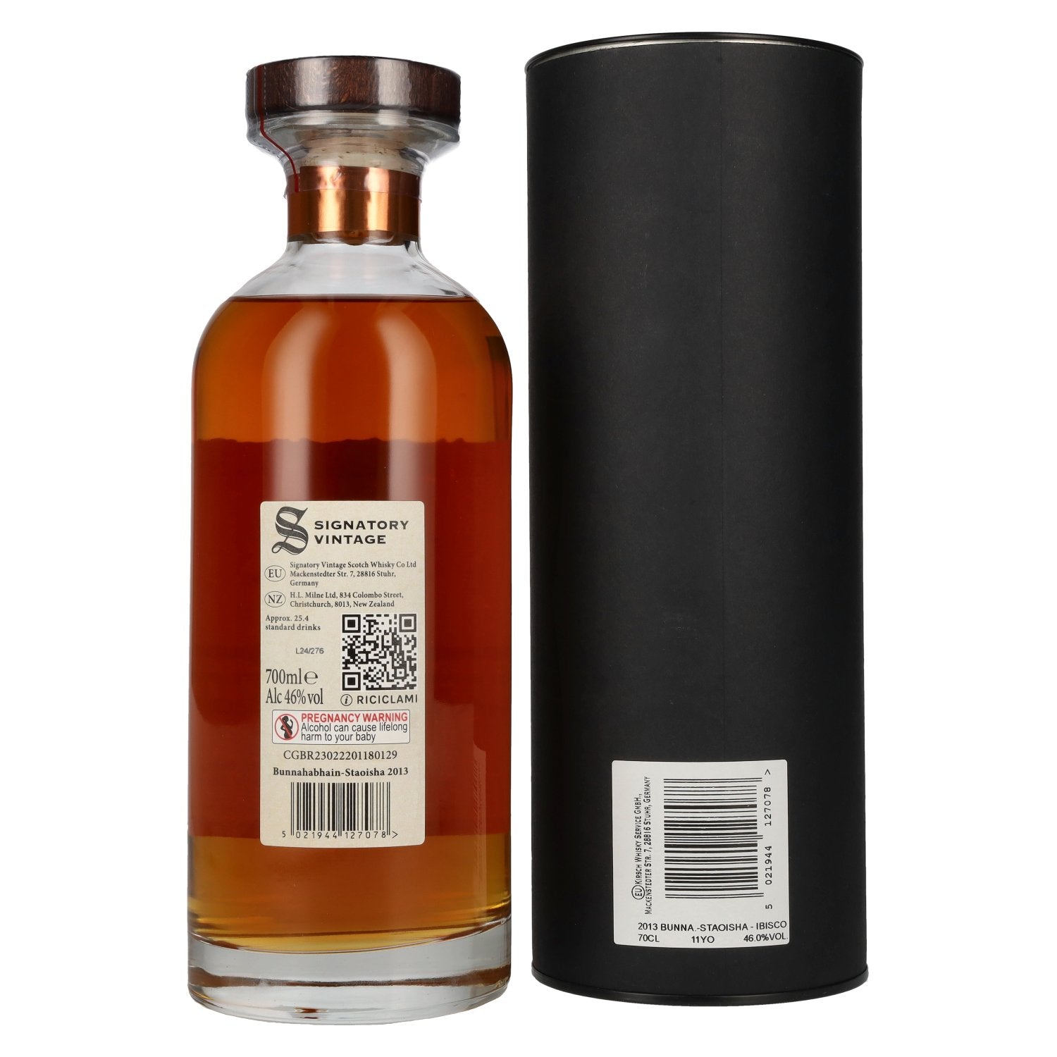 Signatory Vintage Bunnahabhain 11 Years Old Staoisha The Decanter Collection 2013 46% Vol. 0.7L in gift box