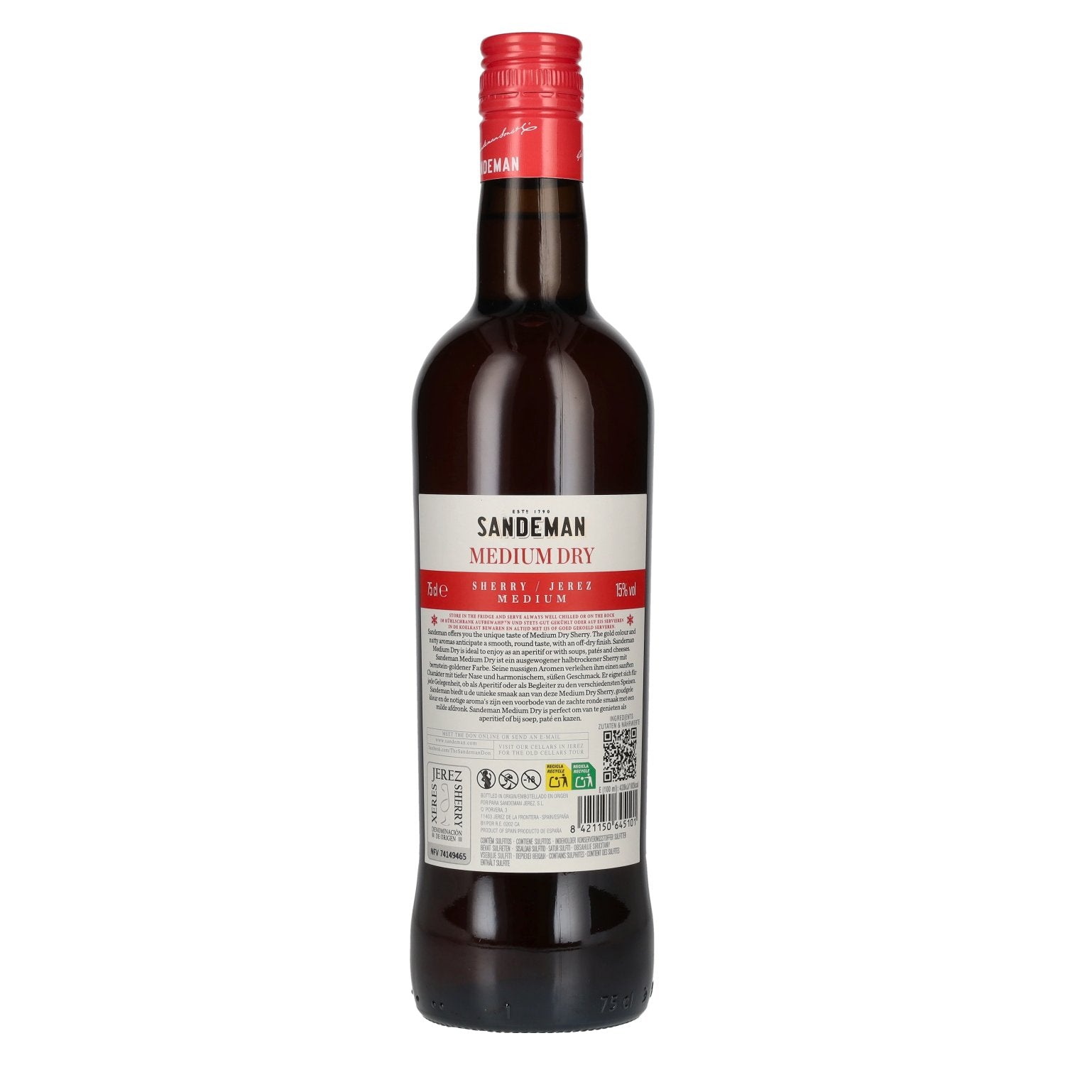 Sandeman MEDIUM DRY Sherry 15% Vol. 0.75l