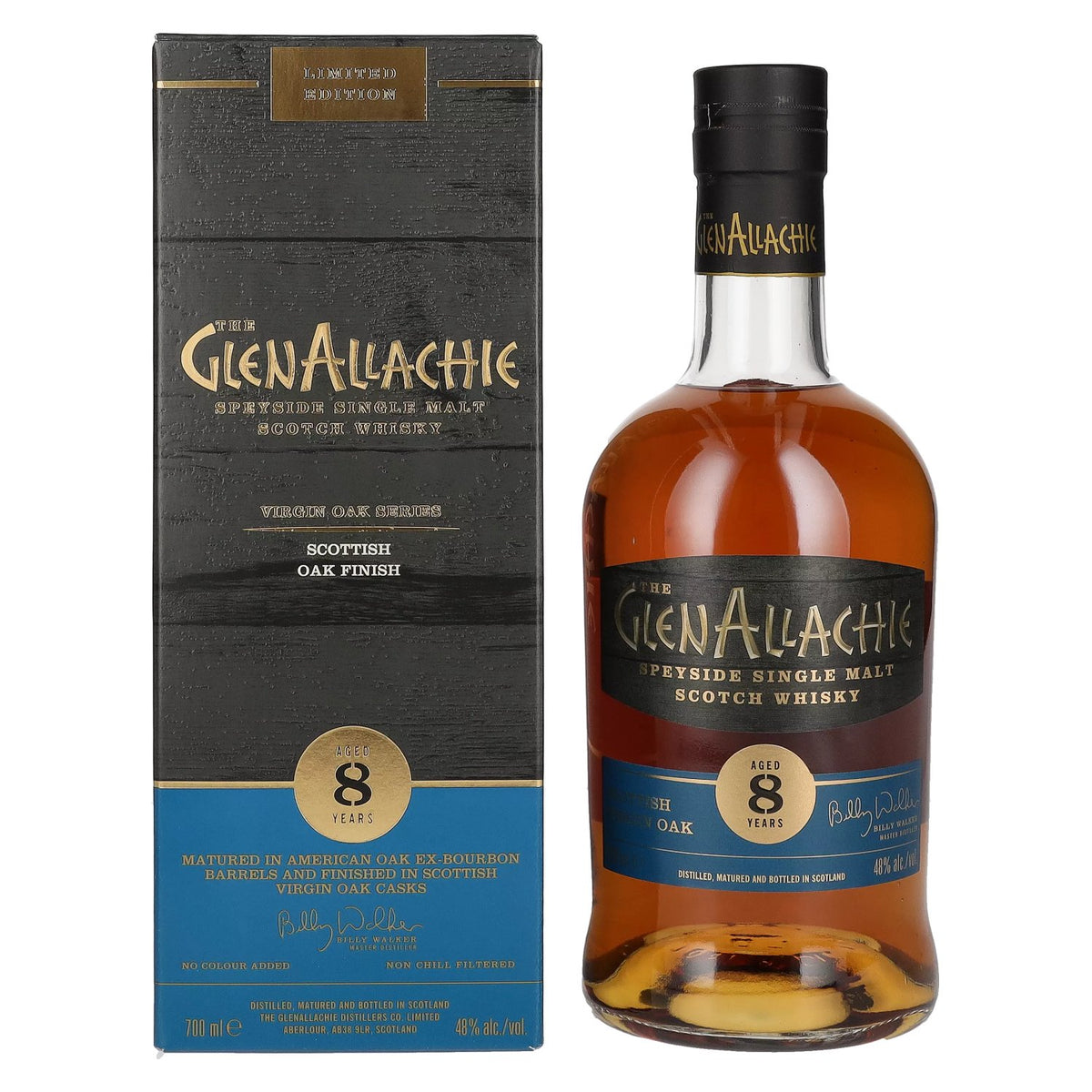 The GlenAllachie 8 Years Old SCOTTISH VIRGIN OAK FINISH 48% Vol. 0,7l in Geschenkbox
