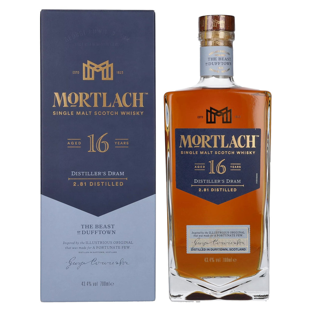 Mortlach 16 Years Old DISTILLER'S DRAM Single Malt 43.4% Vol. 0.7l in gift box