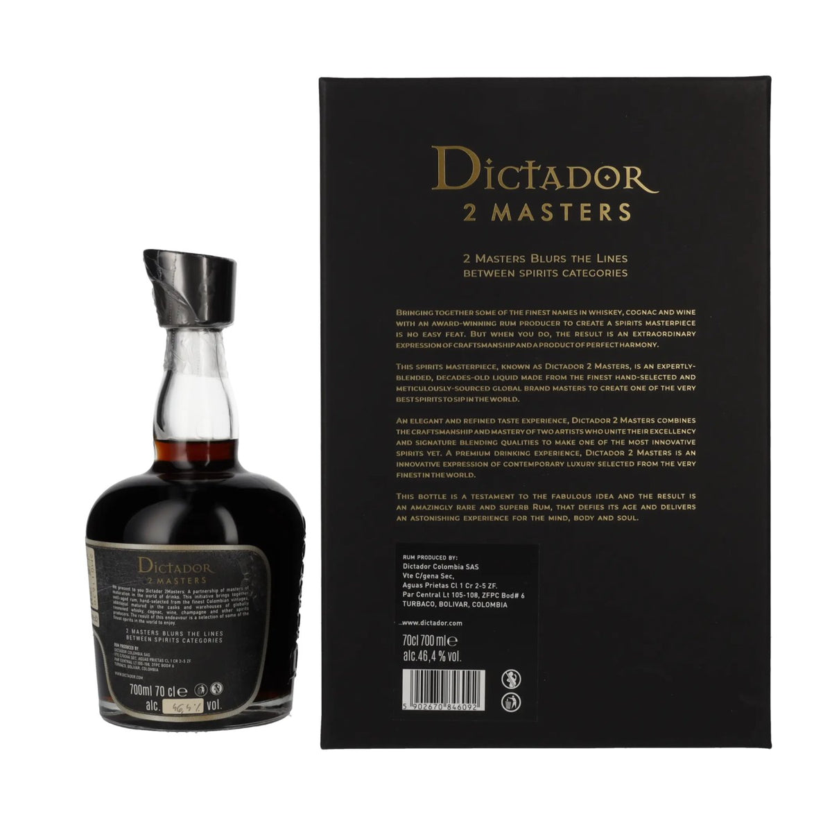 Dictador 2 MASTERS 1976 45 Years Old Ximénez-Spínola 1st Release 46,4% Vol. 0,7l in Geschenkbox