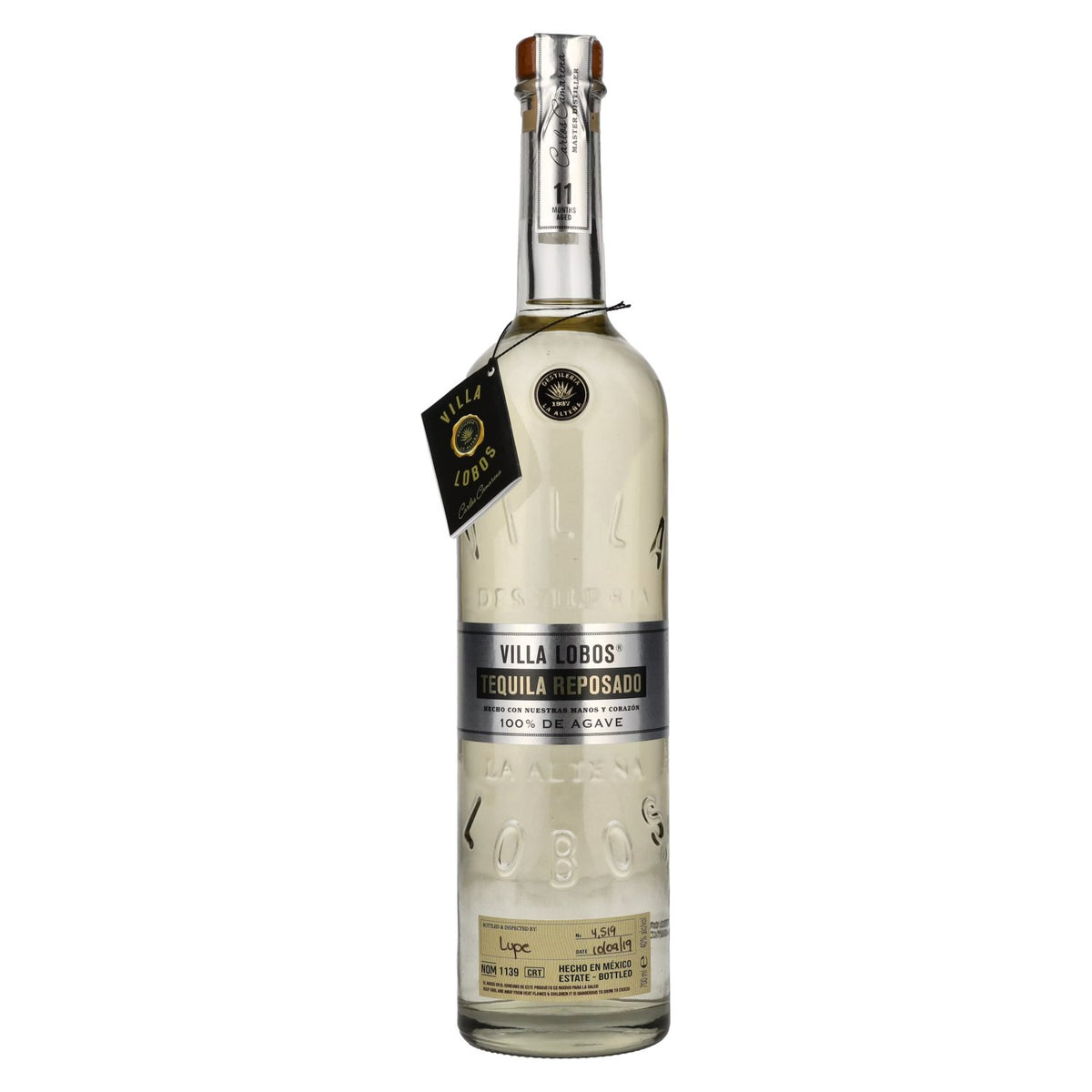 Villa Lobos Tequila Reposado 100% Agave 40% ABV 0.7l