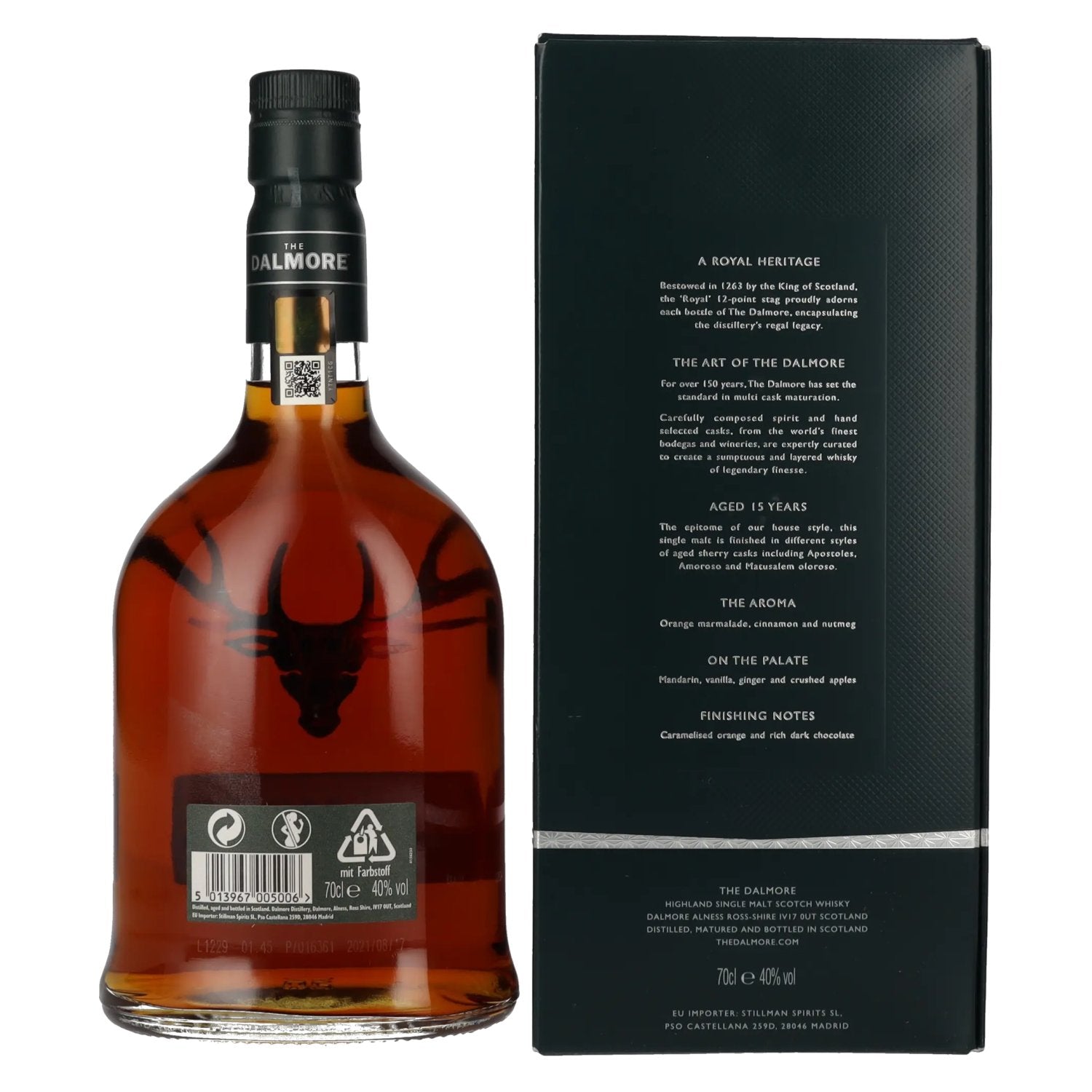 The Dalmore 15 Years Old Highland Single Malt Scotch Whisky 40% Vol. 0.7l in Gift Box