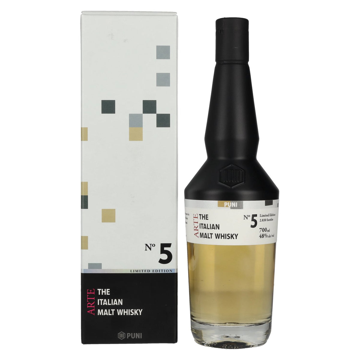 Puni ARTE N° 5 The Italian Malt Whisky Limited Edition 48% Vol. 0.7l in Gift Box