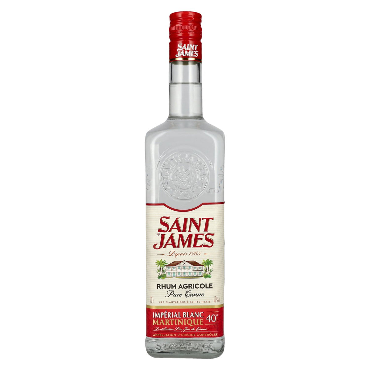 Saint James White Agricultural Rum Martinique 40% Vol. 0.7l