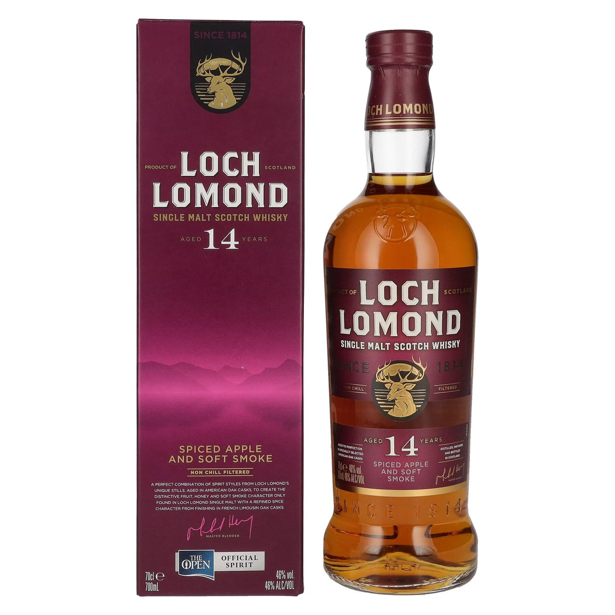 Loch Lomond 14 Years Old Single Malt Spiced Apple and Soft Smoke 46% Vol. 0.7L in Gift Box