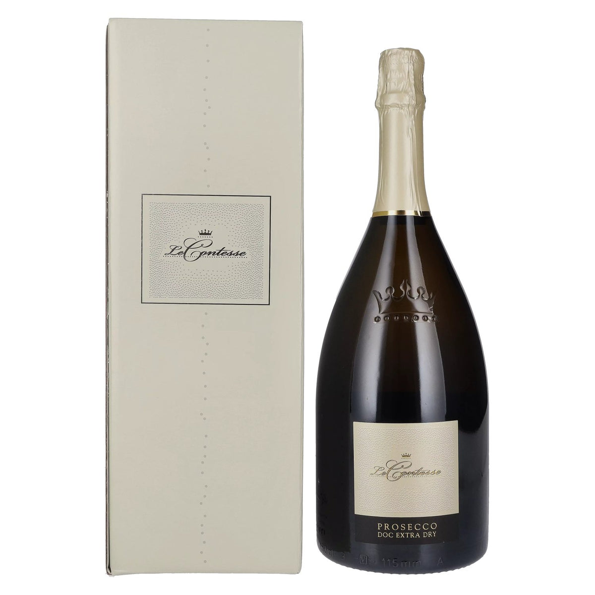 Le Contesse Prosecco DOC Treviso Extra Dry 11% Vol. 1,5l in Geschenkbox BEIGE