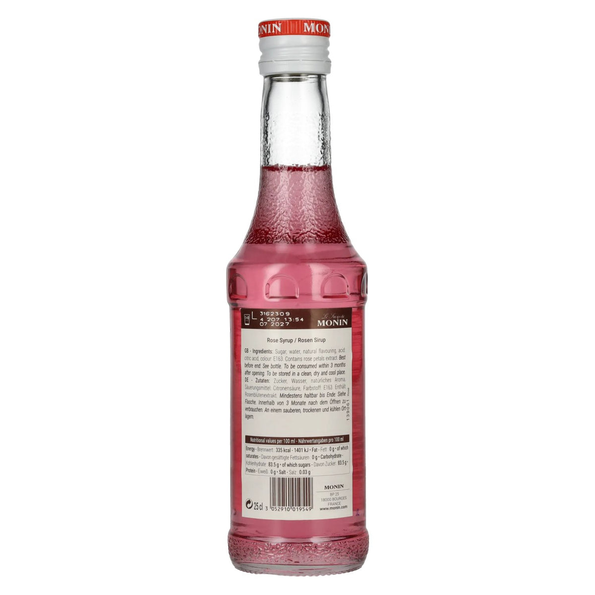 Monin Rose Syrup 0.25l
