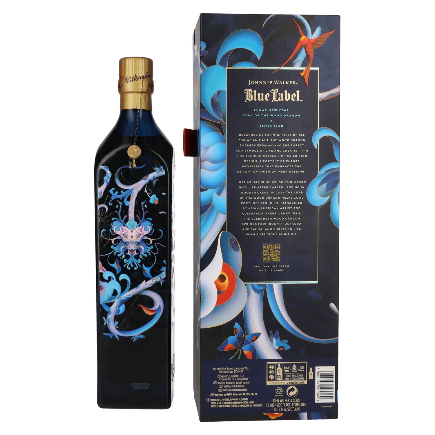 Johnnie Walker Blue Label James Jean YEAR OF THE WOOD DRAGON 2024 40% Vol. 0.7l in Gift Box