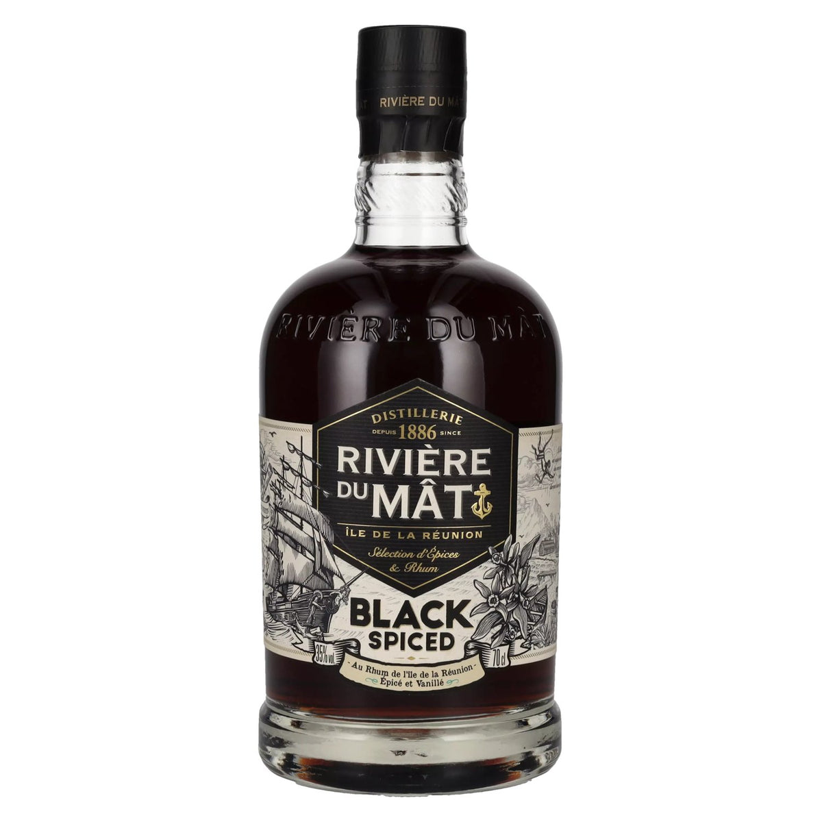 Rivière du Mât Black Spiced 35% Vol. 0.7l