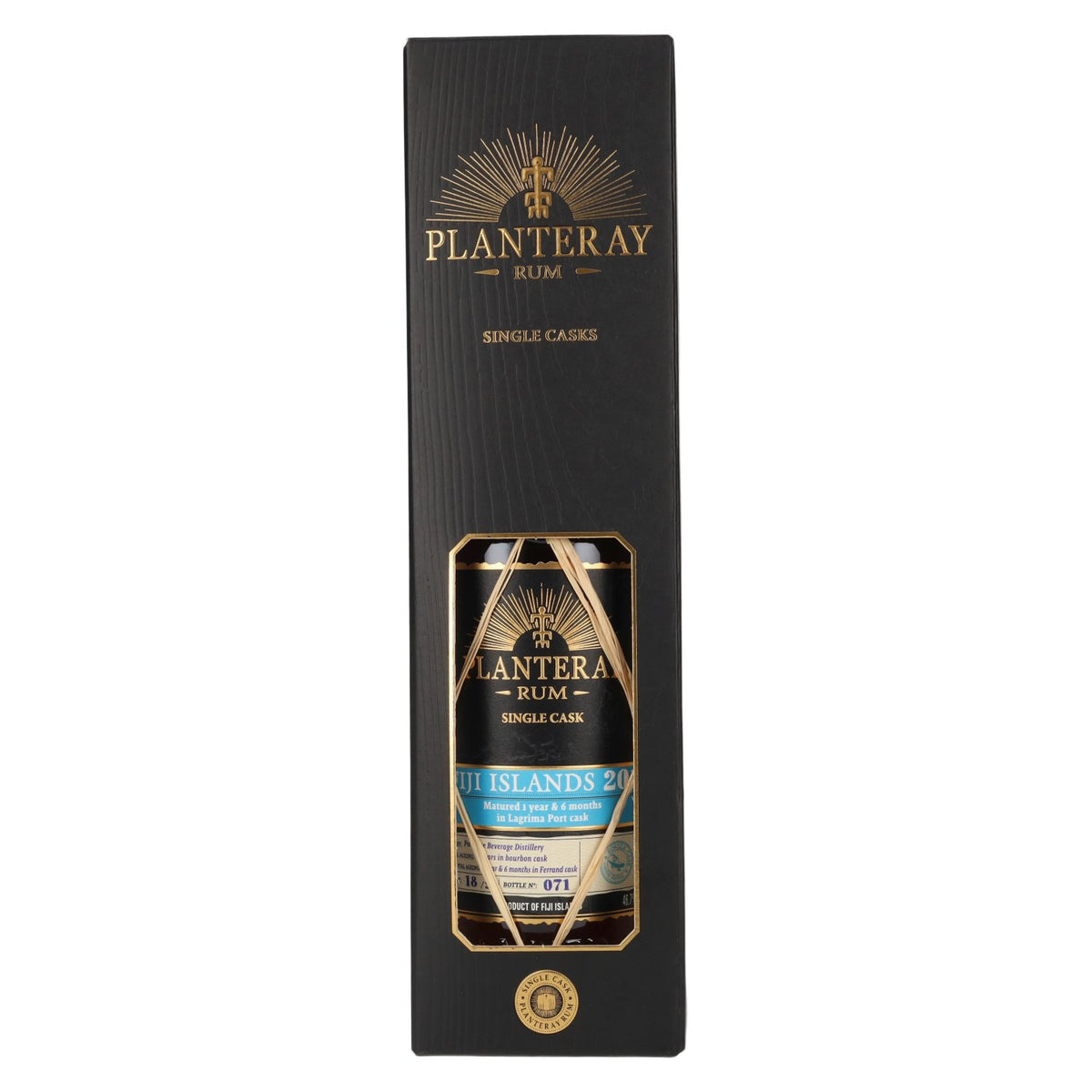 Planteray Rum FIJI ISLANDS Single Cask Porto Lagrima Barrel 2018 46.7% vol. 0.7l in a gift box