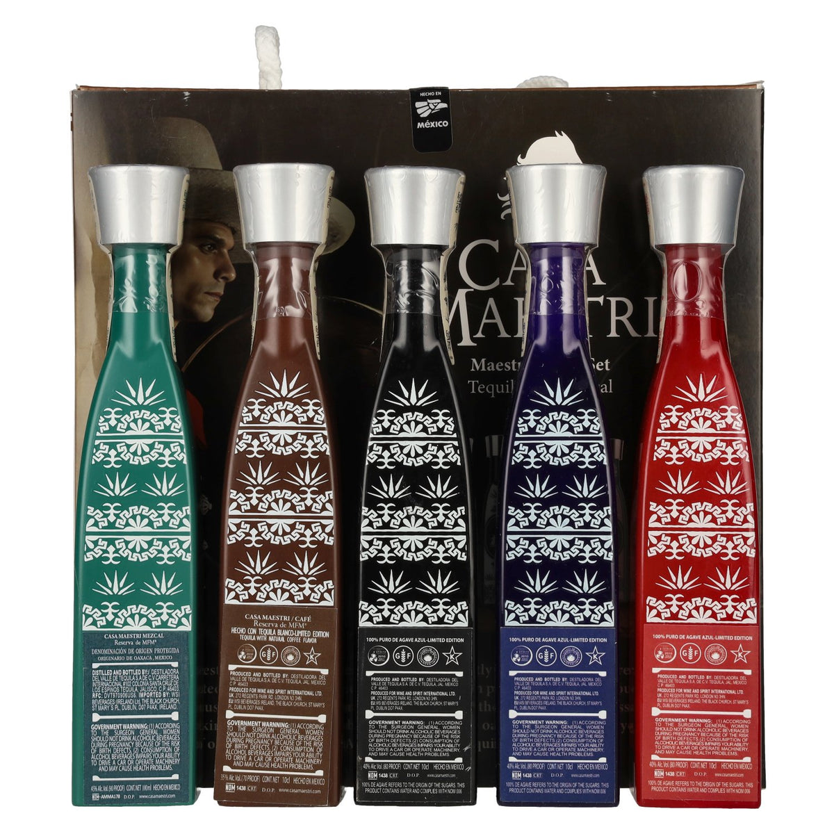 Casa Maestri MFM Tequila Gift Set 40% Vol. 5x0.1l